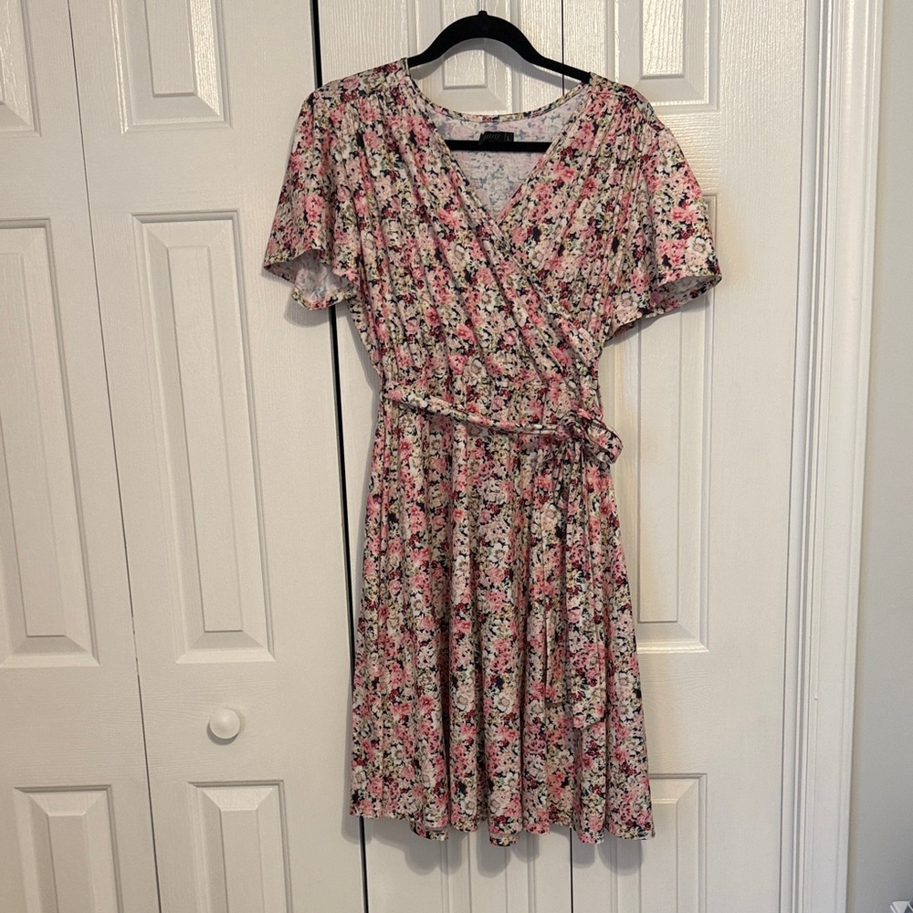 Mikarose Floral Dress - Pink, Red, Green, Yellow